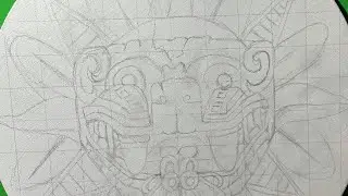 Sketching an Aztec Feather Serpent!