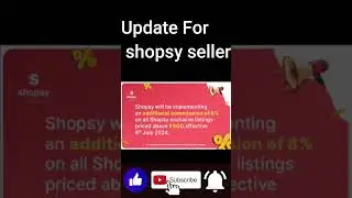 shopsy update commission on product sell #shopsy