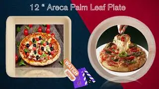 🌿 12-Inch Areca Palm Leaf Plates | 100% Natural, Eco-Friendly & Compostable | Adoration Eco Products