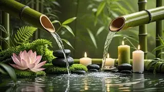 Relaxing Music 🌿Bamboo Water Sounds for Deep Sleep Meditation, Stress Relief at Night, Nature Sounds