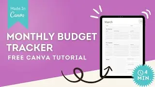 MONTHLY BUDGET TRACKER | Make & Sell Free Printables with Canva