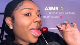 ASMR| Eating lollipop 🍭 mouth sounds and gum chewing