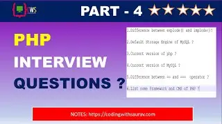 PHP Important Interview Questions 🔥🔥🔥 | Part-4 | Free Notes