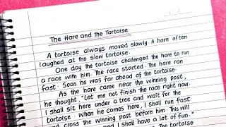 The Hare and The Tortoise Story Writing || English Story Writing