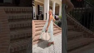 Green + White Striped Dress Find | Summer Outfit Ideas | Picnic Date Fashion Finds | Tank Midi