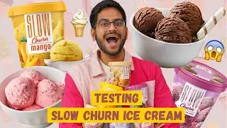 MY TEAM GUESSES THE ALL-NEW  SLOW CHURN ICE CREAM FLAVORS | 😱BLIND TASTE TEST..HONEST REACTIONS!