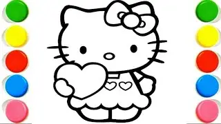 Beautiful Hello Kitty Drawing, Painting & Coloring For Kids and Toddlers_ Child Art#drawing#coloring