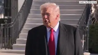 President Trump Speaks to Press Before Leaving White House