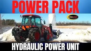 Quick Attach PTO to Hydraulic Power Unit & Snowblower for Compact Tractors