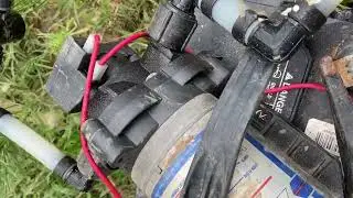 Deep well pump pulling up clean water