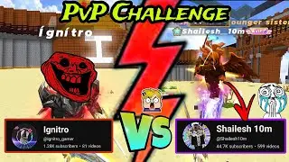 PvP Challenge with @Shailesh10m | 15 Matches #bmgo #skyblock #pvp #minecraft #roblox