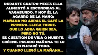 No abras hoy el caf&eacute; la primera, dijo el vagabundo a la camarera que le daba comida constantement