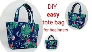 DIY TOTE BAG SIMPLE AND EASY | Tote bag for beginners | easy tote bag tutorial