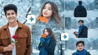 Gemini Winter Photo Editing | Gemini Snowfall Winter Photo Editing I gemini Ai Photo editing