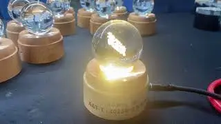 A night light ornaments, crystal ball can be customized content.