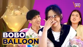 Trying out the TIKTOK-FAMOUS DIY Valentine&rsquo;s Gift Flower Balloon🎈 | SHOP BITS