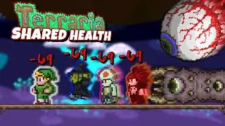 Four Idiots Try To Beat Terraria With Shared Health