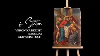 Veronika reicht Jesus das Schweißtuch. 6. Station - Der Kreuzweg mit Bischof Stefan Oster