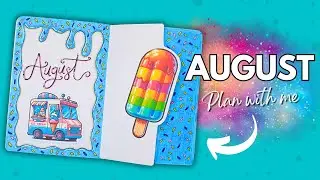 August 2024 Bullet Journal Setup | Plan With Me | Ice Cream Theme 🍧