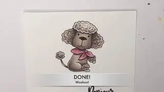 Coloring  the Club LLLC Poodles of Love images, with Debbie Olson