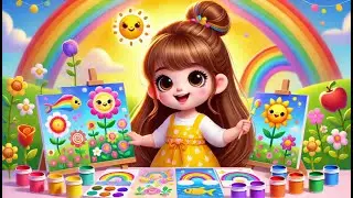 Little Tiny Learns to Draw with Bright Colors 🎨🌈| 3D Animated Cartoon | Cartoon for Kids