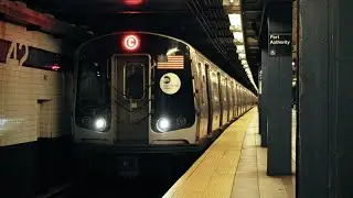 ᴴᴰ⁶⁰ NYC Subway A, C, E, B & D train action at 42nd Street Port Authority Bus Terminal - 12/12/2025