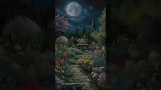 Quick Calm: Moonlit Garden Meditation for Balance & Healing (528Hz) #shorts