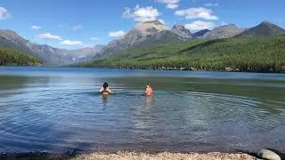 cold plunge! Glacier National Park