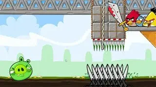 Crush Bad Piggies - CUT THE ROPE TO DROP HUGE STONE ON PIGGIES FULL LEVEL!