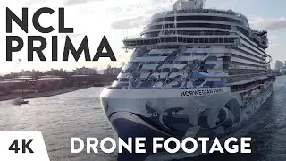 Norwegian Prima Cruise Ship | Norwegian Cruise Line | Departure from Miami Drone Footage [4K]