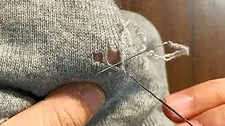 How to Invisible Repair Moth Holes in a Knitted Sweater at Home
