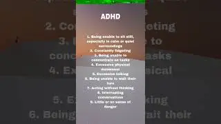 ADHD symptoms #disorder #facts #mentalhealth #mentalhealthawareness #psychology #psychologyfacts