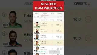 RCB vs MI Dream11 Team | RCB vs MI Dream11 Prediction | Dream11#ipl2022 #mivsrcb#rcbvsmi2022#shorts