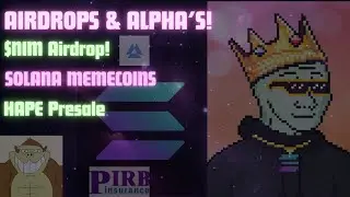 *AIRDROPS & ALPHAS* NIM Airdrop 🪂 Solana Memes & PYTH Staking