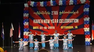 Karen New Year Celebration at Ottumwa, IA (Rock Island Kids Group Song)