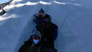 Denver Colorado December, 2020 Christmas Time in the City Inner Tubing Snow Tubing