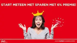Sparen met 6% premie met de Klant-is-Koning kaart bij Vomar Voordeelmarkt