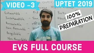 UPTET 2019 FULL EVS COURSE | UPTET EVS VIDEO -3 | DSSSB TUBE