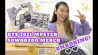 BTS 2021 MUSTER SOWOOZOO MERCH HAUL UNBOXING! ✨ Glass Set, Mini Bag, Pajama Set, Mini PCs & more! ✨