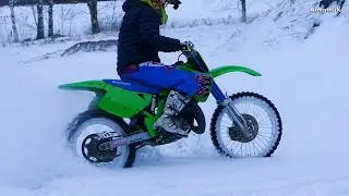 Kawasaki KX125cc 2-Stroke - Winter Coldstart Warm Up Soundcheck & Testing (Raw Sounds)