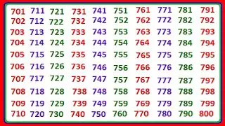 Counting 701 To 800| 701 702 703 | 701 To 800| seven hundred one to eight hundred numbers |#counting