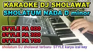 DJ angklung SHOLATUM Sholawat Moderen (KARAOKE Nada Dm) - Style Korg Pa 600/300/700