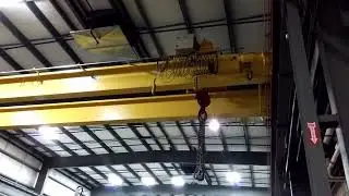 30 Ton Stewart Dual Hoist Top Running Double Girder Bridge Crane, S N 15034