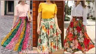 New Two Pieces Ladies Summer Floral Skirts Outfits/Modest Church Outfits Styles