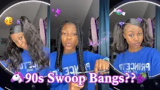 💇Review: Inspired 90s Swoop Bangs Hair With #Elfinhair Hair Bundles? She Made It?!