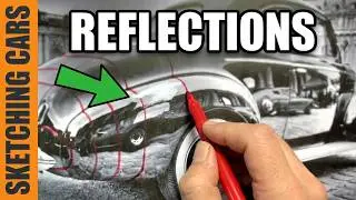 How to Draw REFLECTIONS on Car Sketches Luciano Bove