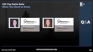 Q&A Session: Trends and Updates in CEO Pay Ratio Rule CLE
