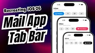 Recreating Mail App Tab bar Using SwiftUI | Apple Mail Tab Bar | Custom Segmented Control | Xcode