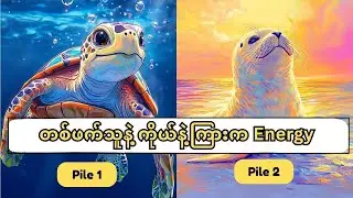 တစ်ဖက်သူနဲ့ ကိုယ်နဲ့ကြားက Energy,Pile 1 - 1:00, Pile 2 - 13:28 #တားရော့ #tarot #fortune #pickapile