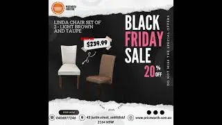 🖤 Black Friday Sale! 🖤Elevate your dining experience with the Linda Dining Chair Set of 2 🍽️✨